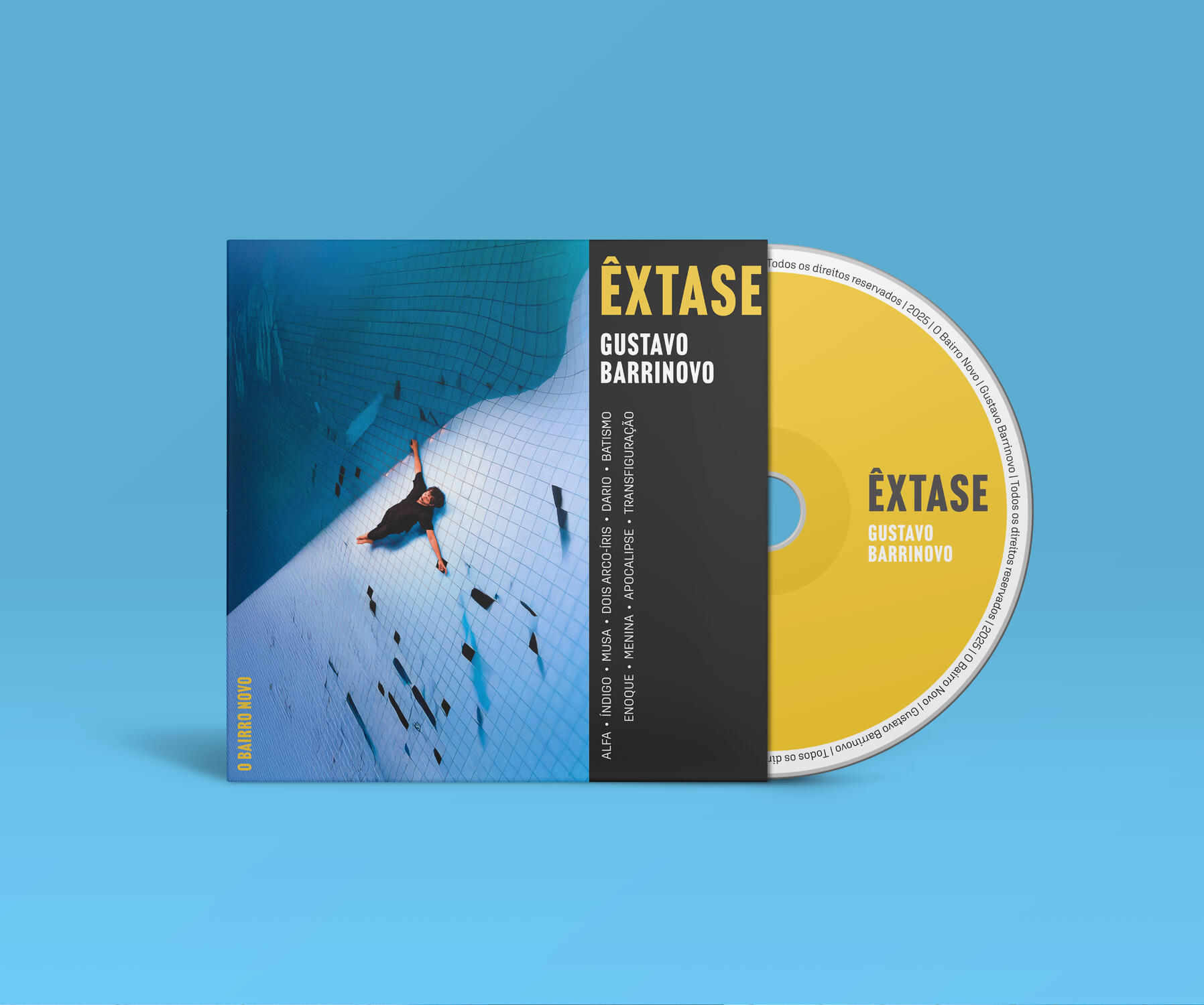 design e edição de imagem para a capa do Álbum "Êxtase" do cantor Gustavo Barrinovo