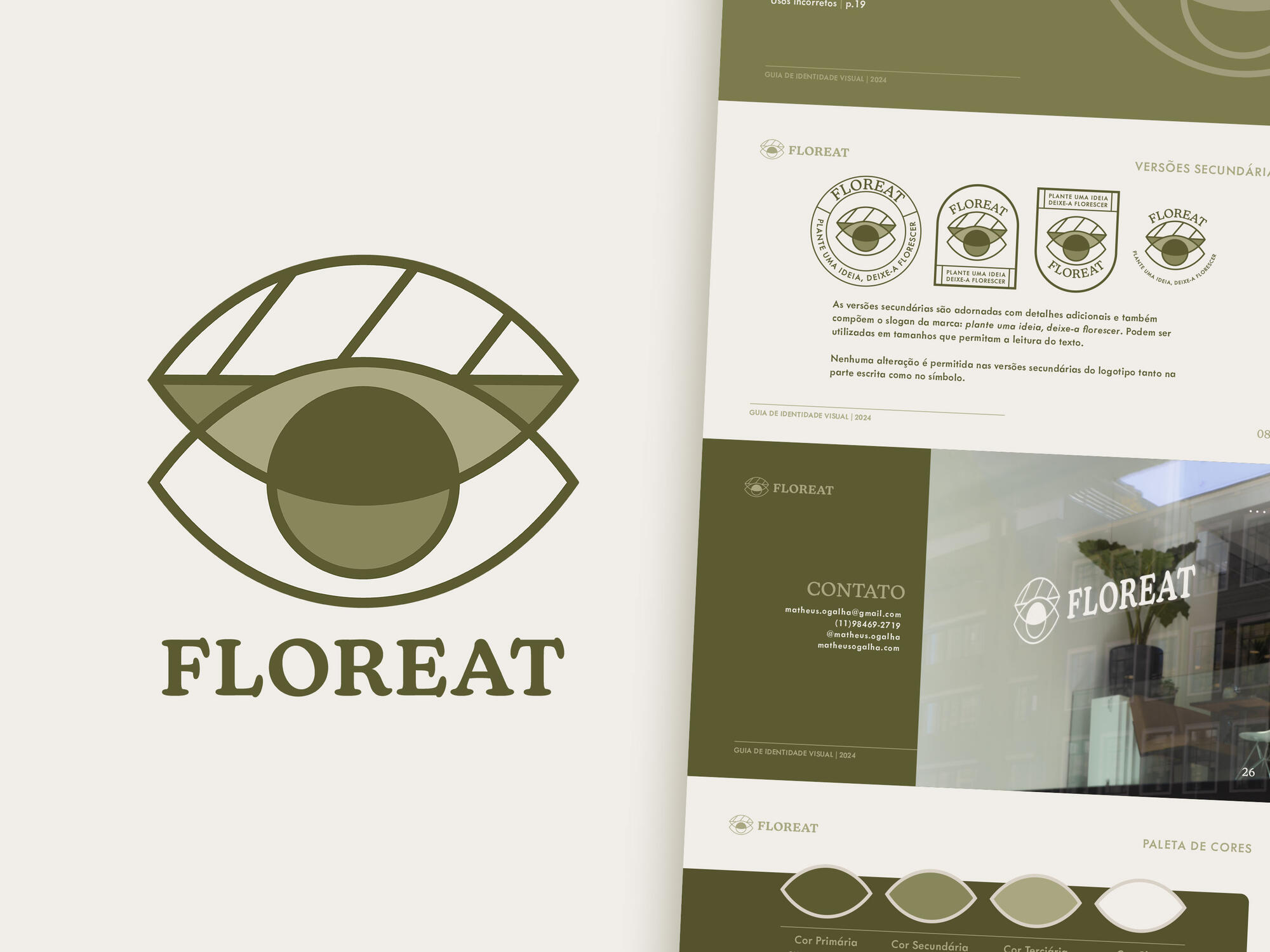 Floreat – identidade visual criada para a Floreat, do fotógrafo e cinegrafista Gustavo Oliveira